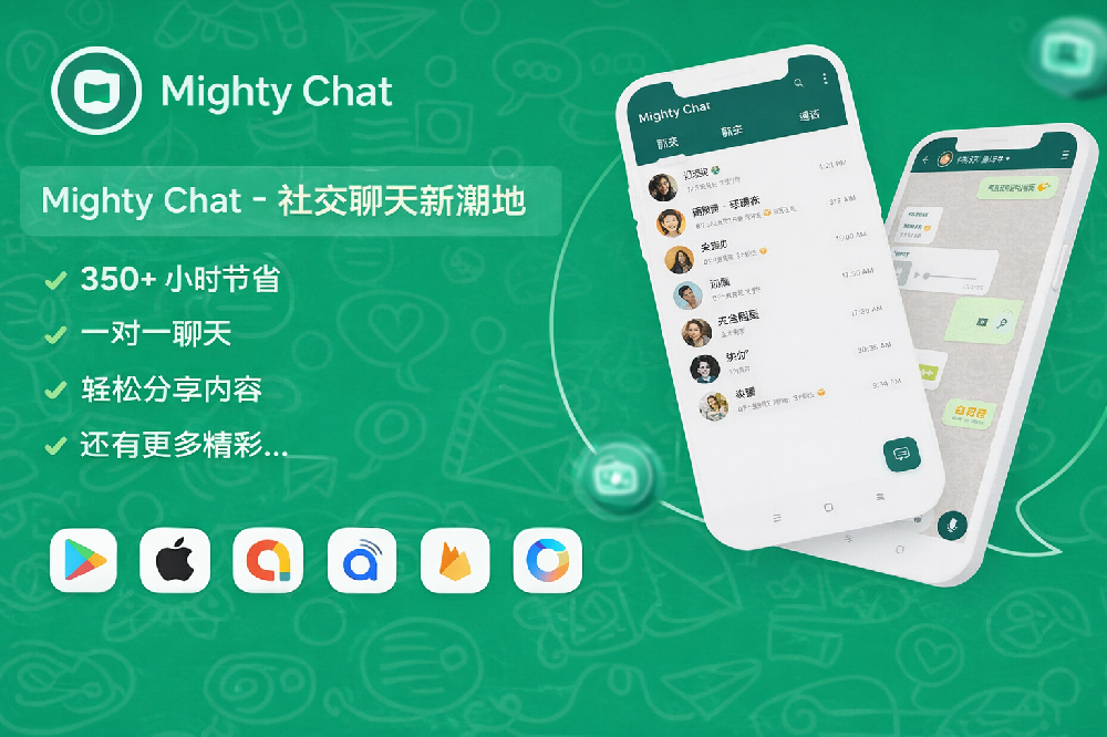 MightyChat 即时聊天社交 APP 源码（Firebase + Agora.io）