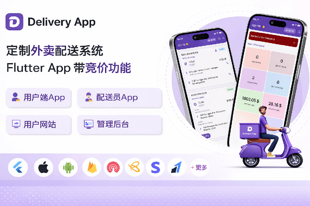MightyDelivery 本地按需配送系统 APP 源码（Flutter）