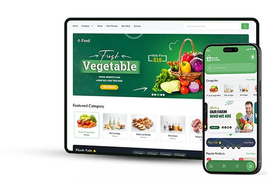 ReadyGrocery 多商户生鲜电商系统源码 – 支持多商家与移动端 App