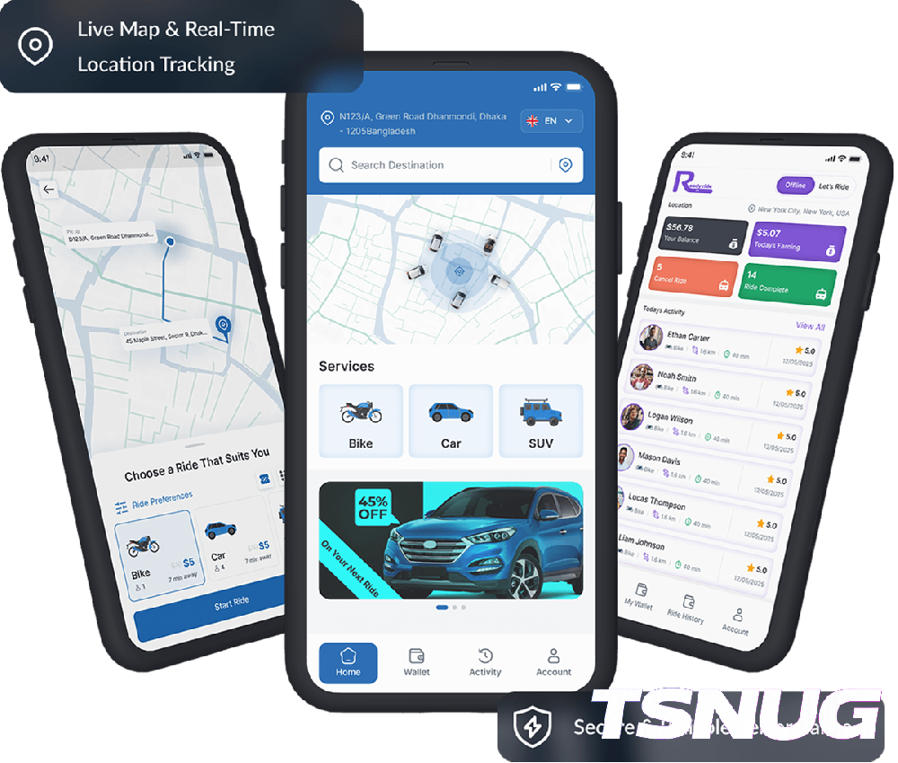 ReadyRide —— 完整的网约车出行平台源码（乘客端 + 司机端 + 管理后台）