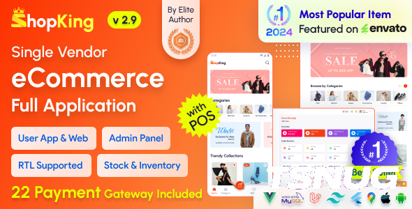 ShopKing — 基于 Laravel 的电商全栈系统（含网站＋管理面板＋POS 与库存管理）